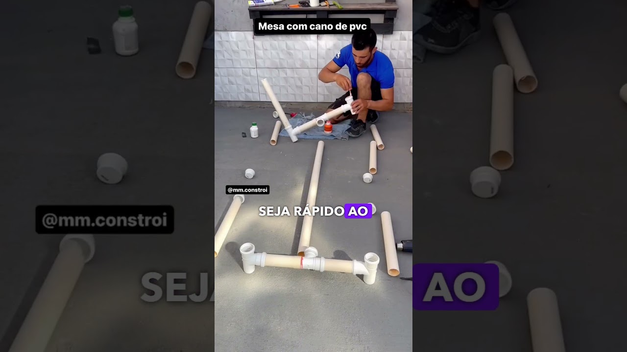 DIY: Montando uma Mesa Pr&aacute;tica com Canos de PVC 50mm!