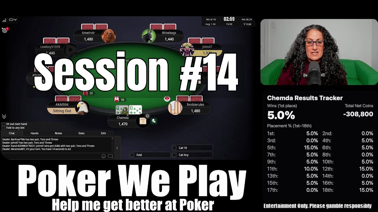 Poker We Play | Чемда | Сессия 14 | 1-й ставка 5% | Чистая прибыль -308 800