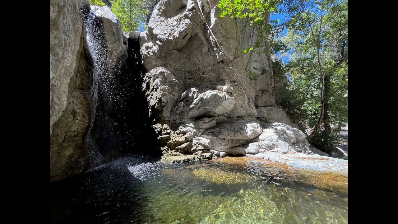 Big Waterfall Pools on the West Fork of the San Gabriel River Still Flowing
