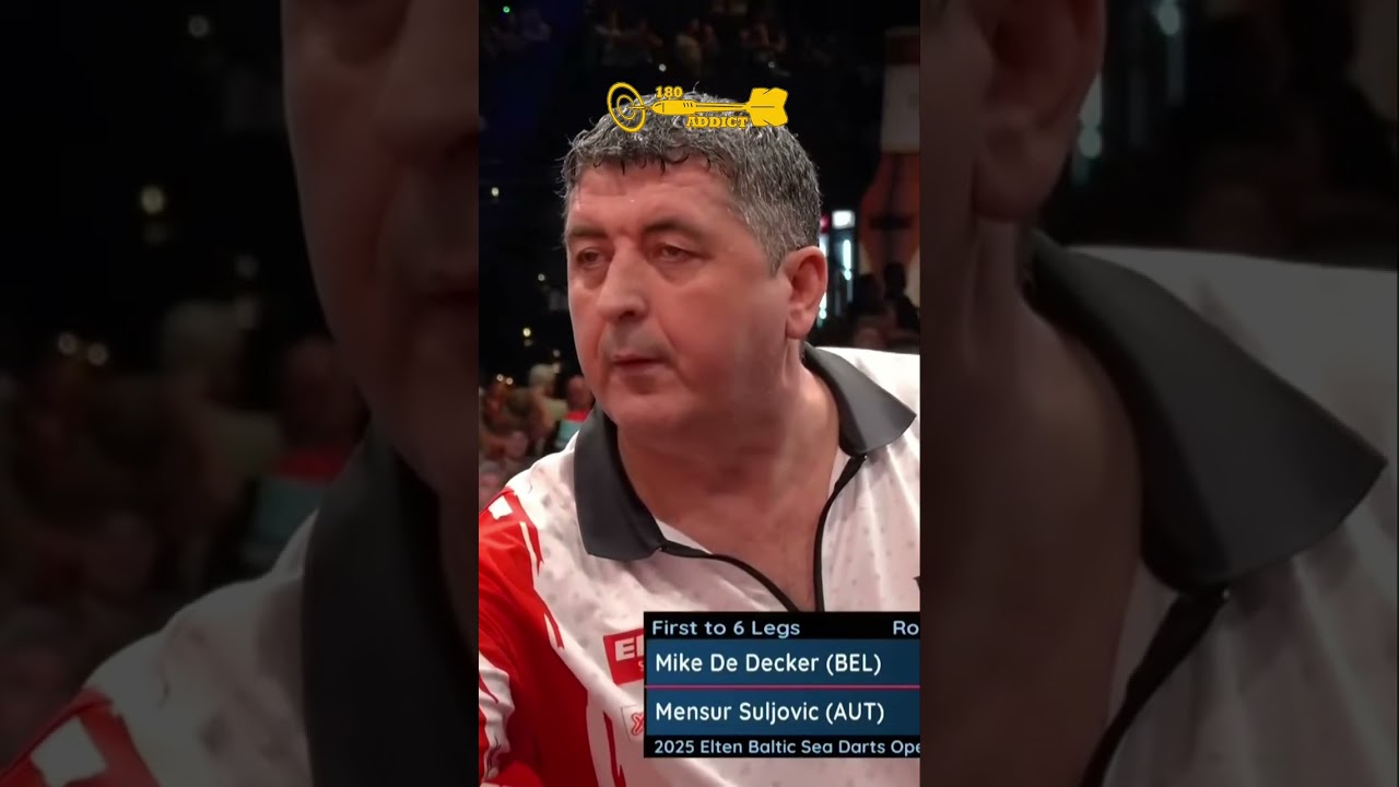 Dart Master Mensur Suljovic's Throw: Close Call! 🎯