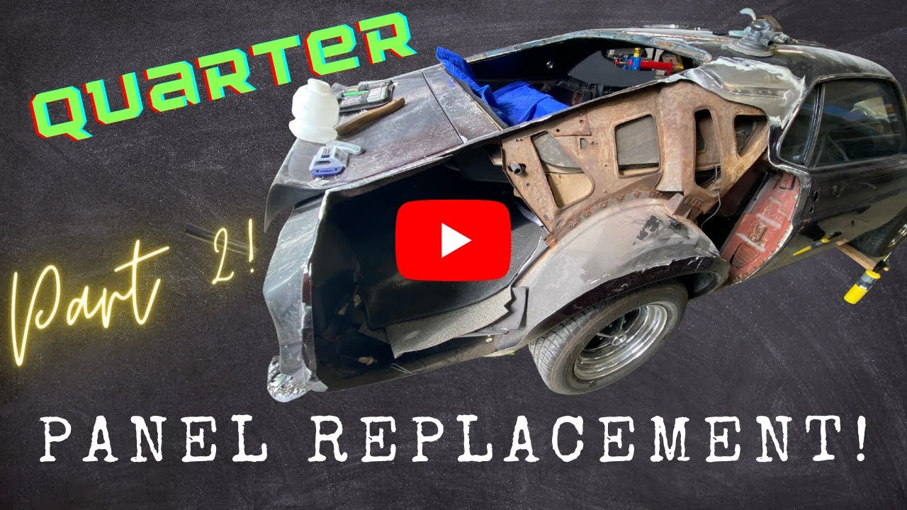 1970 Fastback mustang quarter panel replacement Part 2 (classic muscle car restoration)