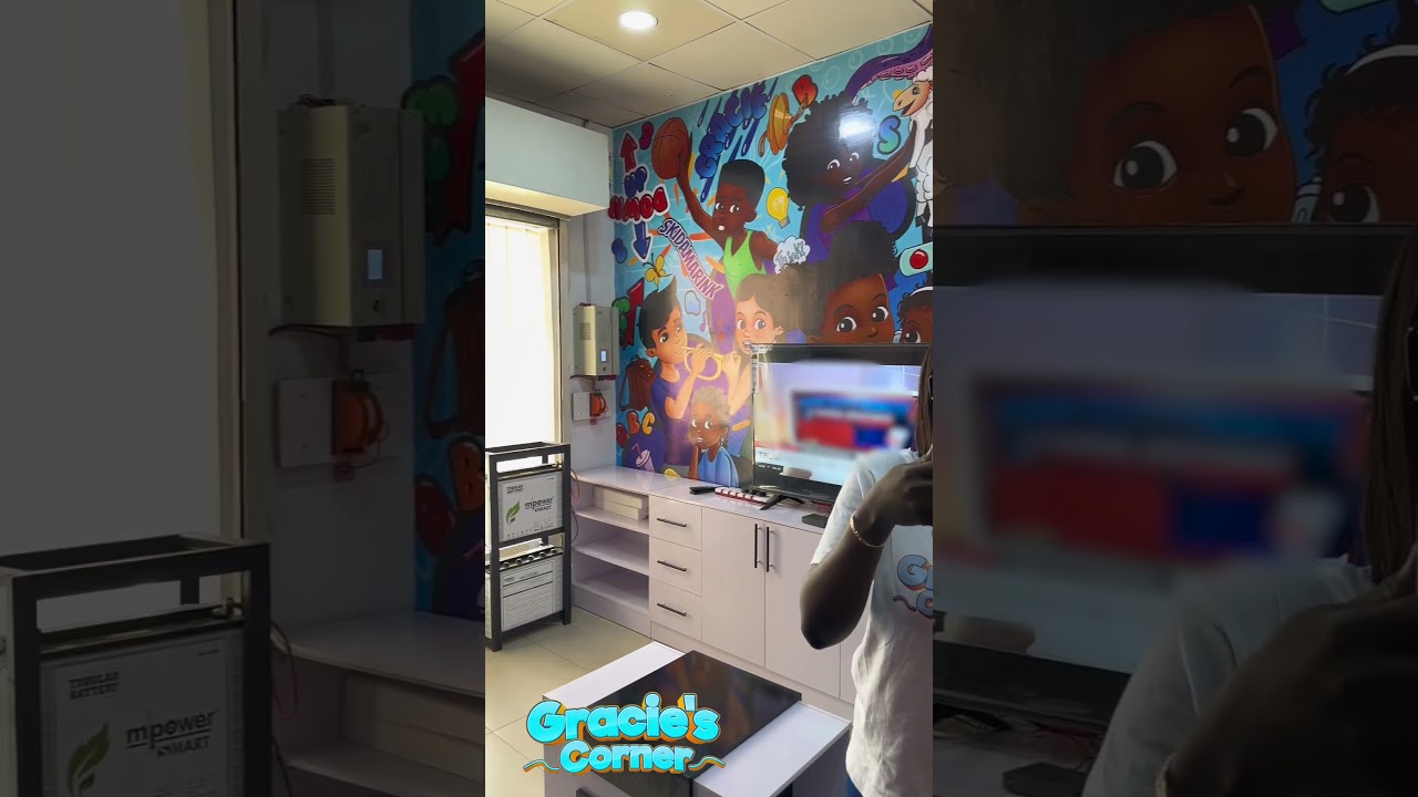 Behind-the-scenes footage of the Gracie's Corner animation team and studio in Nigeria 