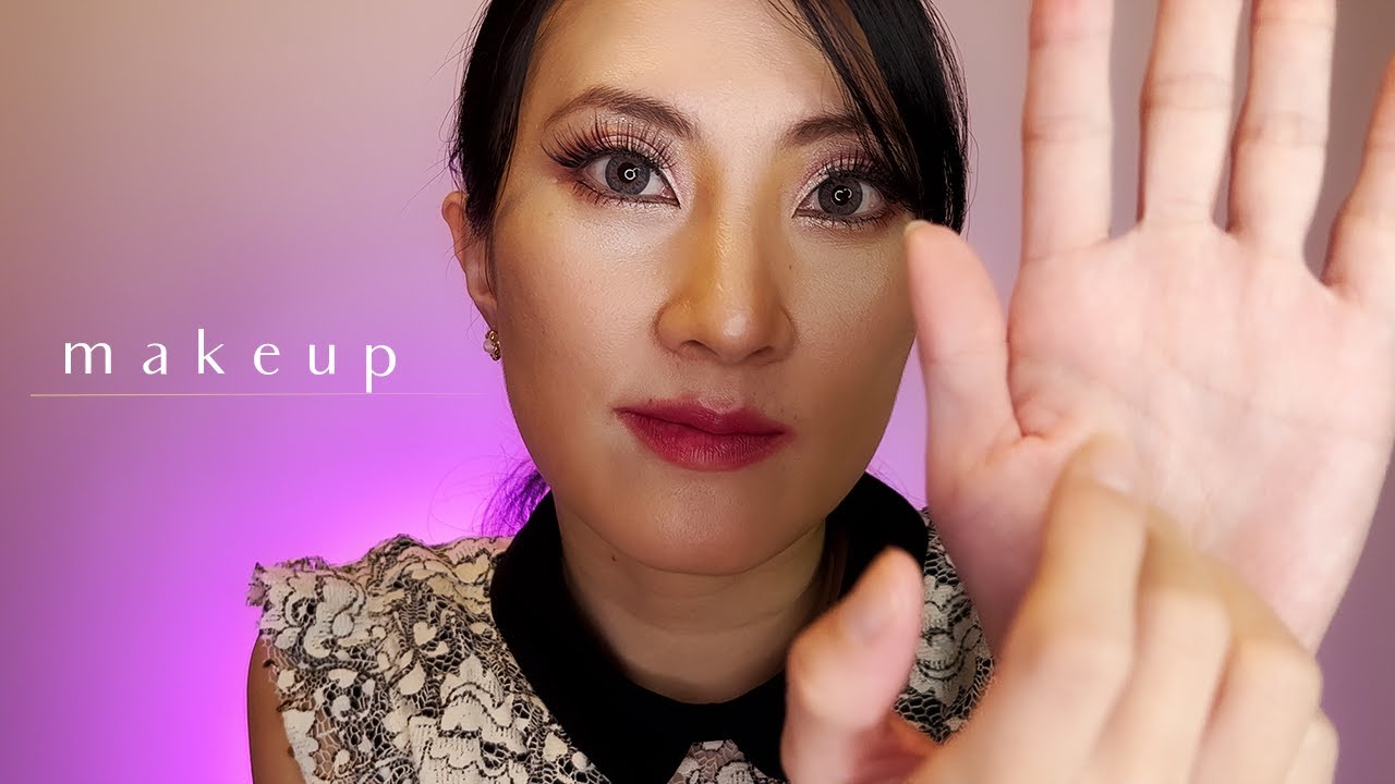 [ASMR]Doing Your Makeup Using Only Hands(Layered Sounds,hand movements)