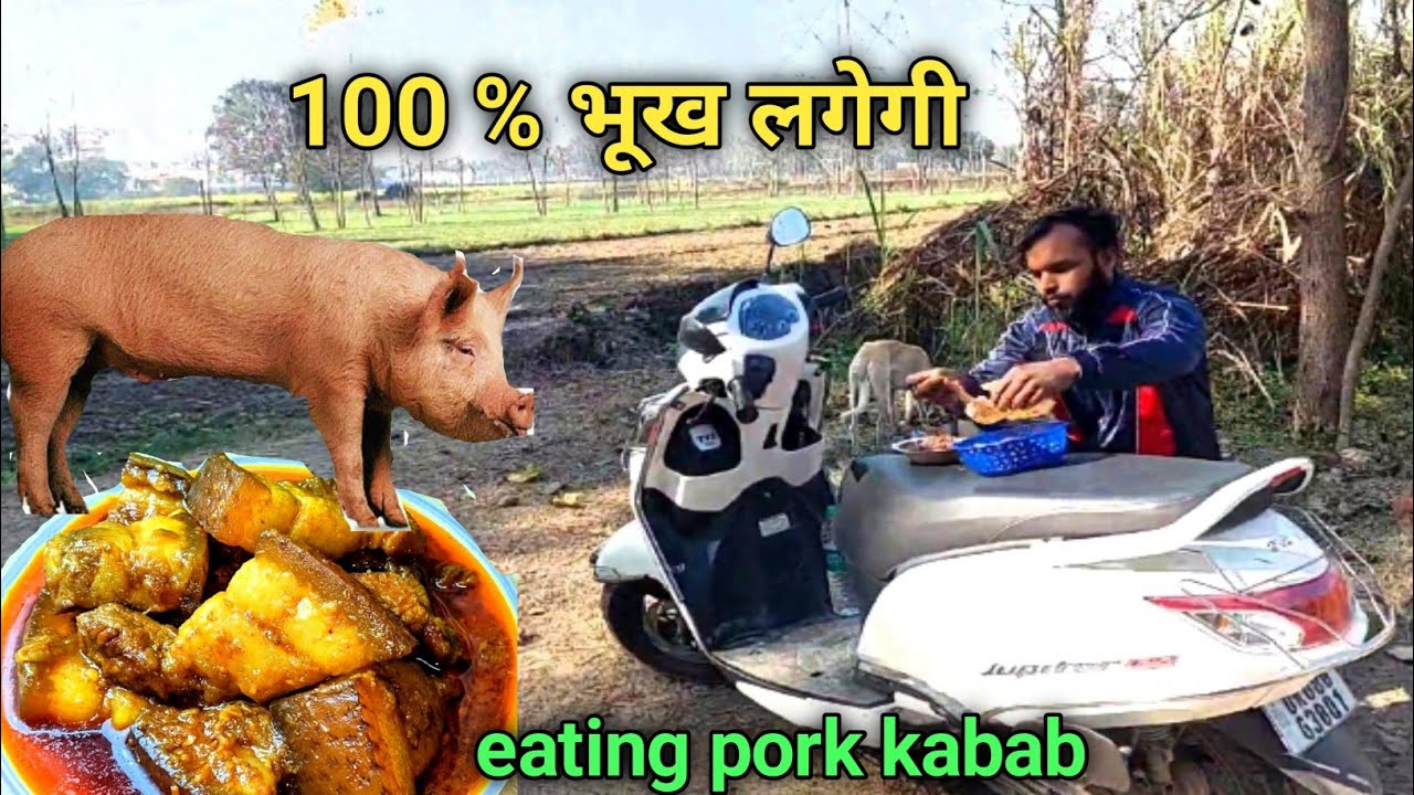 Today I ate pork kebab roti || pork kebab dhaba beldi roorkee haridwar