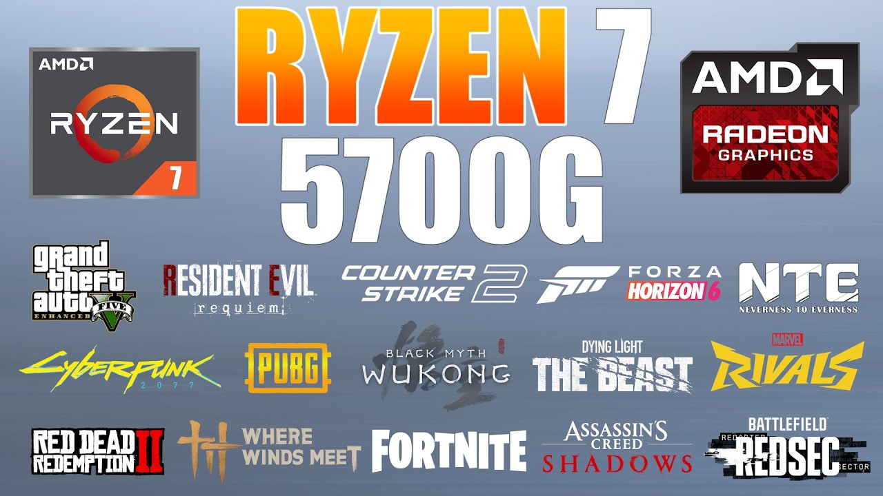 RYZEN 7 5700G (Vega 8) в 2026 году &mdash; видеокарта НЕ нужна? 😱 (Тест 16 игр)