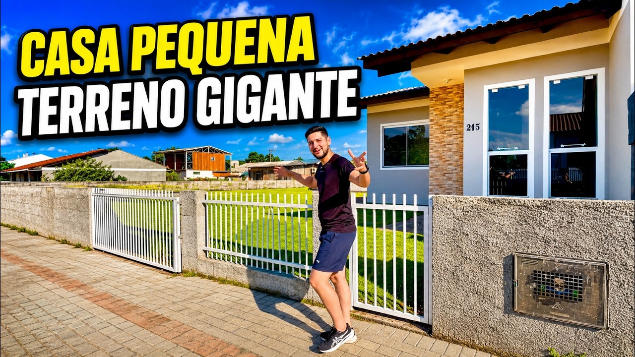 Casa de 60m ² com TRÊS QUARTOS e TERRENO GIGANTE 😱🏡🥰