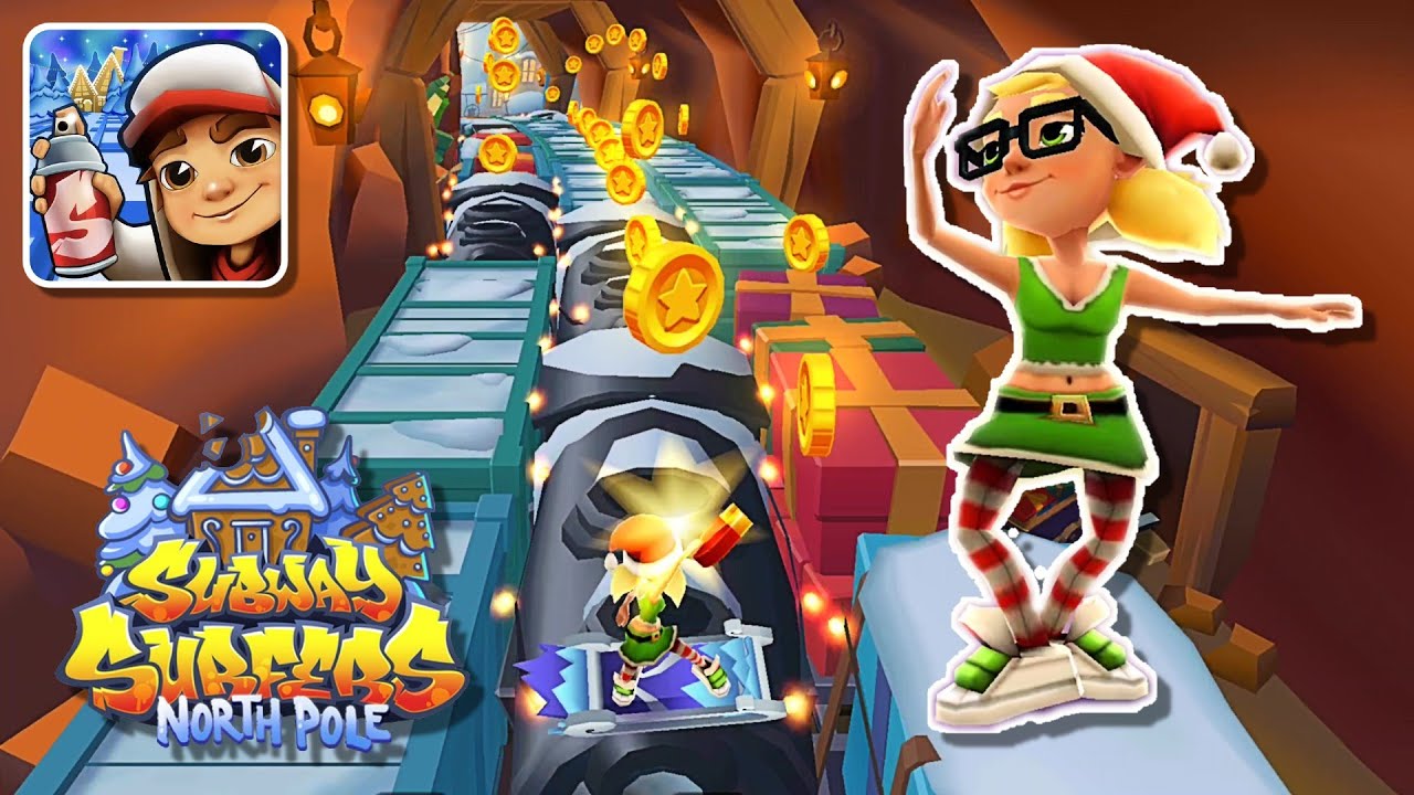 Subway Surfers North Pole 2023 Holiday Pack with Elf Tricky and Sleigh