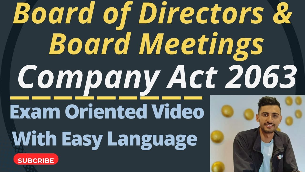 Board of Directors in Company Law | Appointment, Powers & Meetings | Nepal Company Act 2063