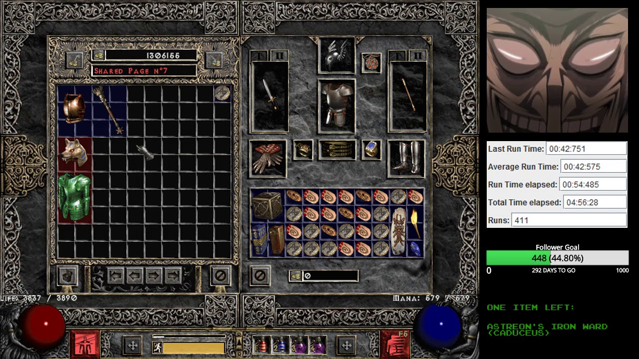 Diablo 2 - Griswold's Redemption (Caduceus) Drop - Holy Grail (Single Player / Plugy)