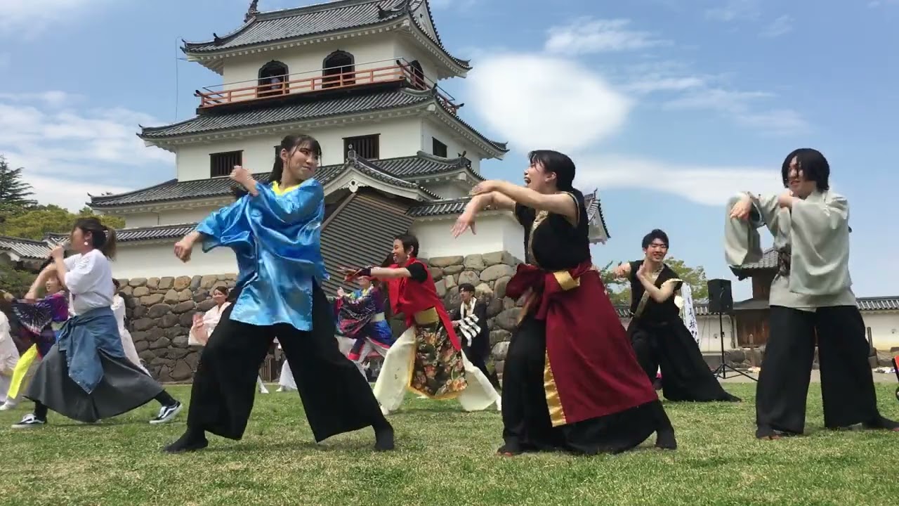 お昼休み　総踊り　南部DEせんべぇ・まつりびと　2024年YOSAKOIin白石城