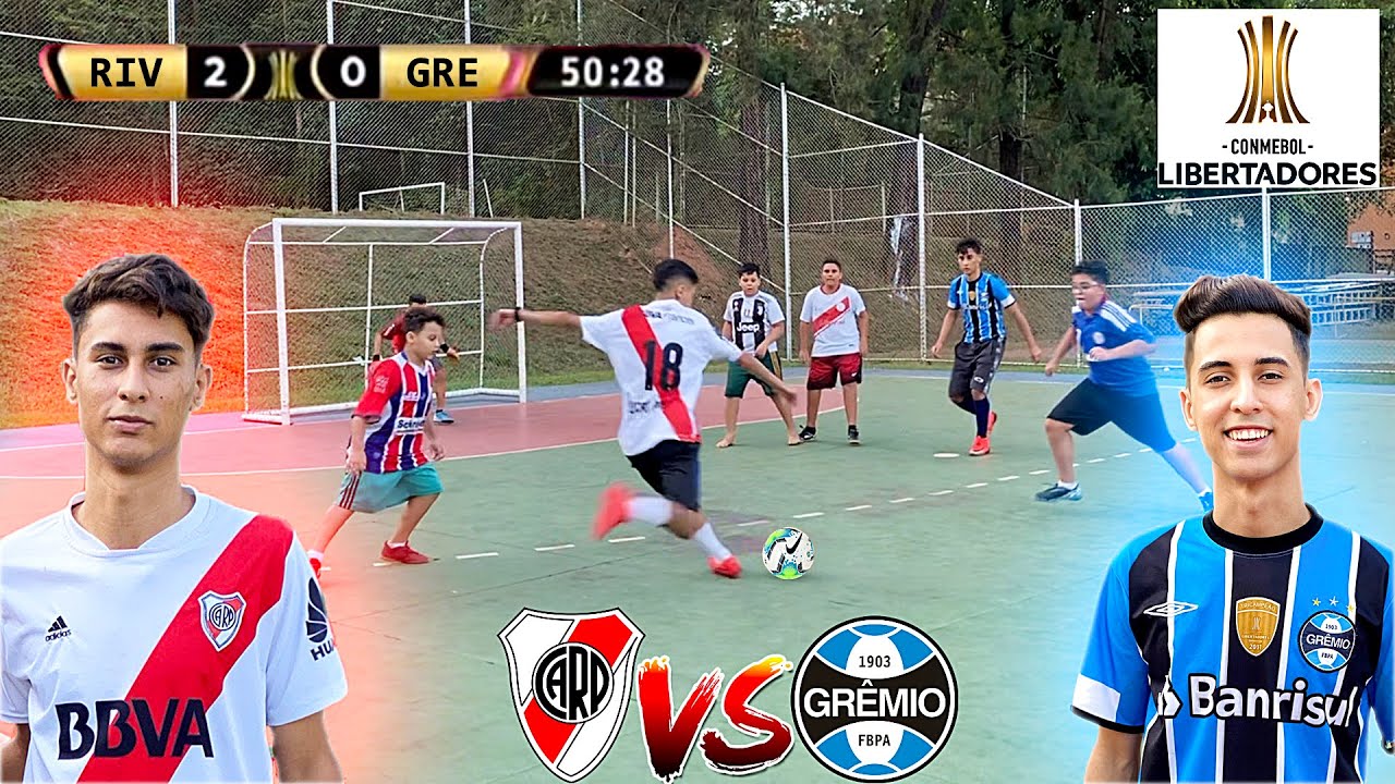 COPA LIBERTADORES GREMIO vs RIVER PLATE JOGO 5 vs 5 DESAFIOS DE FUTEBOL ‹ Rikinho ›