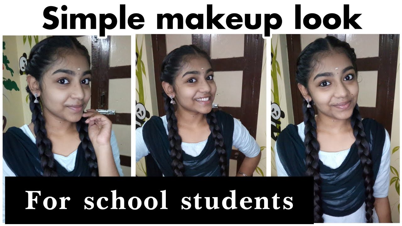 School students makeup look || Simple makeup look for school students || It's my time