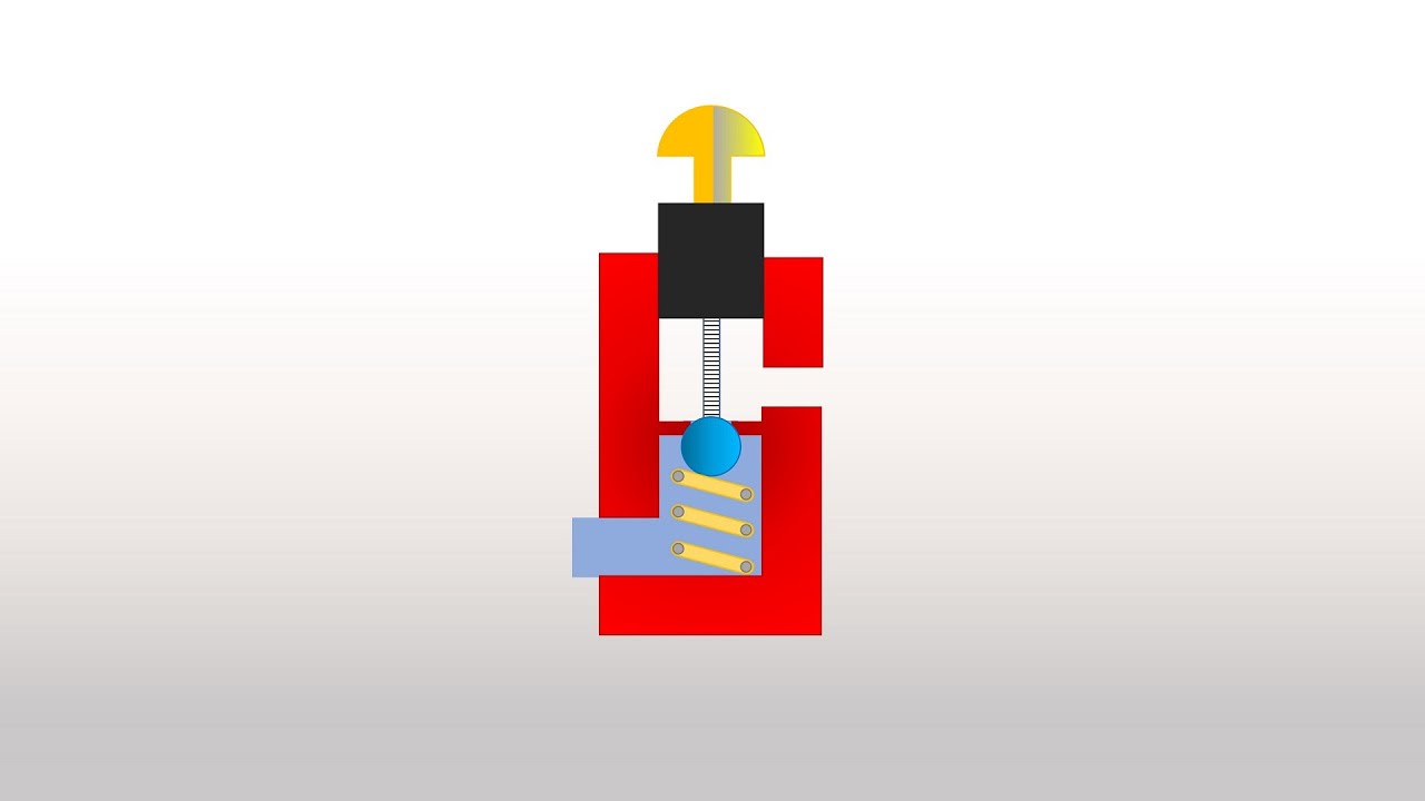 Ball Seat Poppet Valve Working Explained with Animation