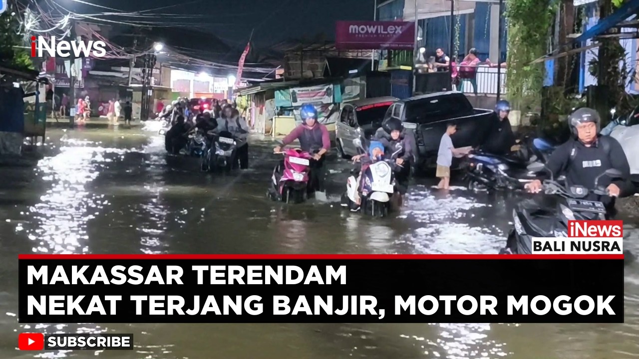 Banjir Rendam Jalur Makassar–Maros–Gowa, Puluhan Motor Mogok | iNews Balinusra