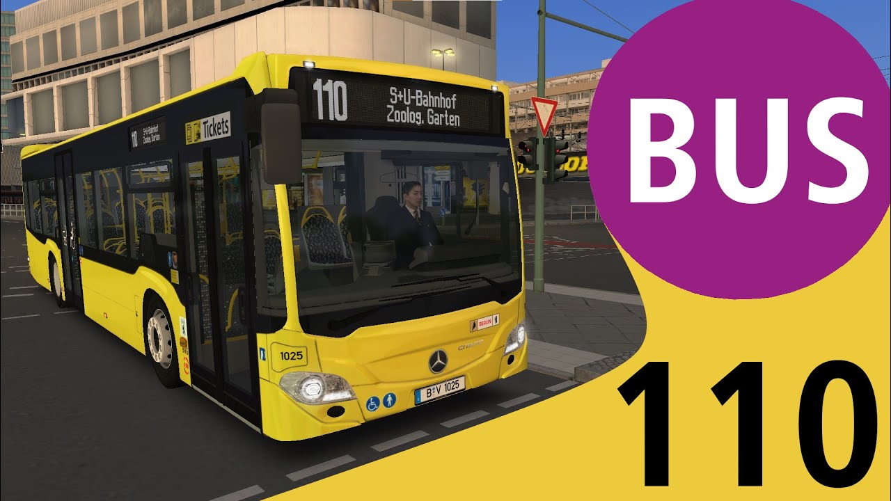 OMSI 2 - BVG Bus Linie 110 - Map Berlin X10 - MercedesC2 - verschiedene Perspektiven - unkommentiert