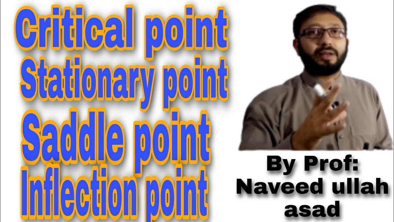Critical point | Stationary point | Saddle point | Inflection point | Calculus Differentiation
