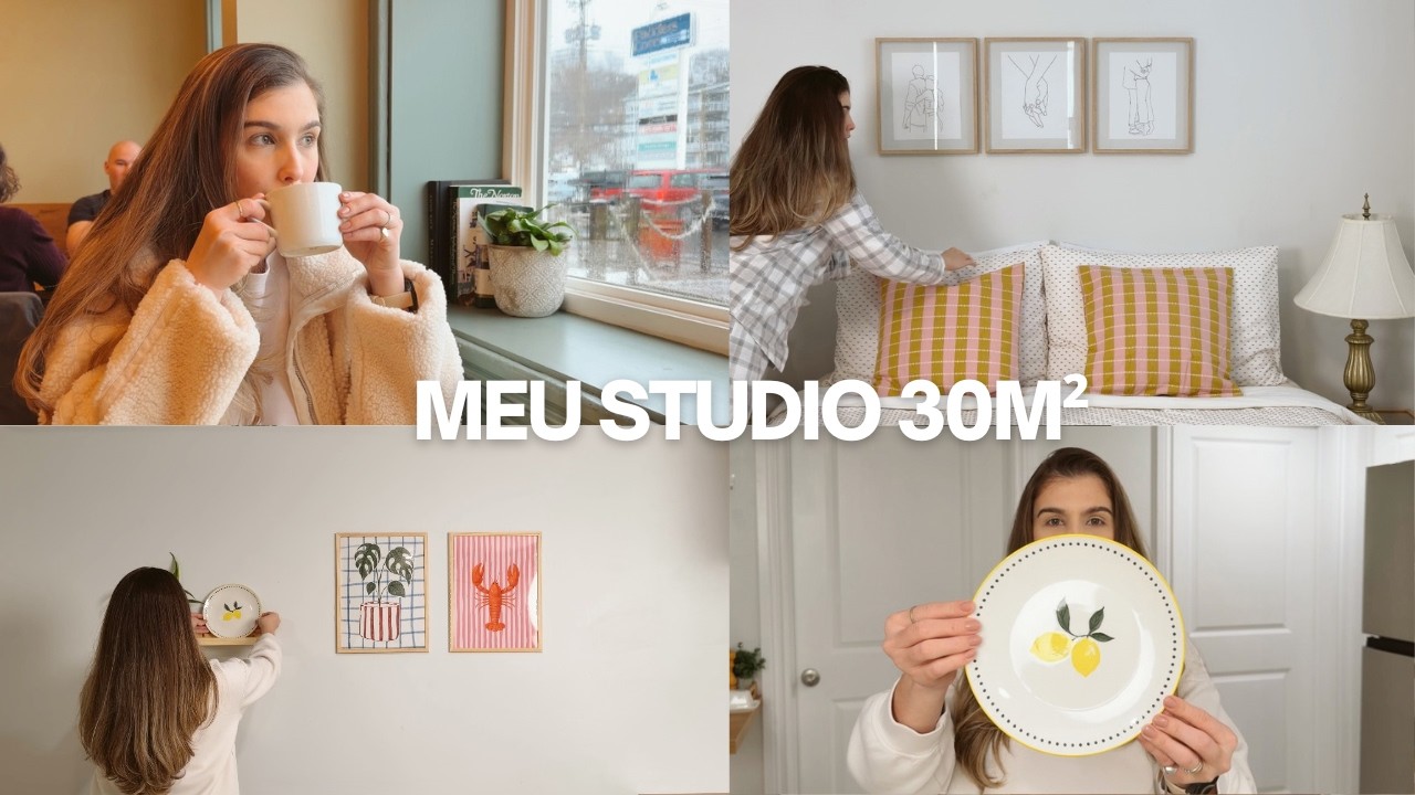 Decorando e organizando meu studio de 30m² | pequeno, mas aconchegante