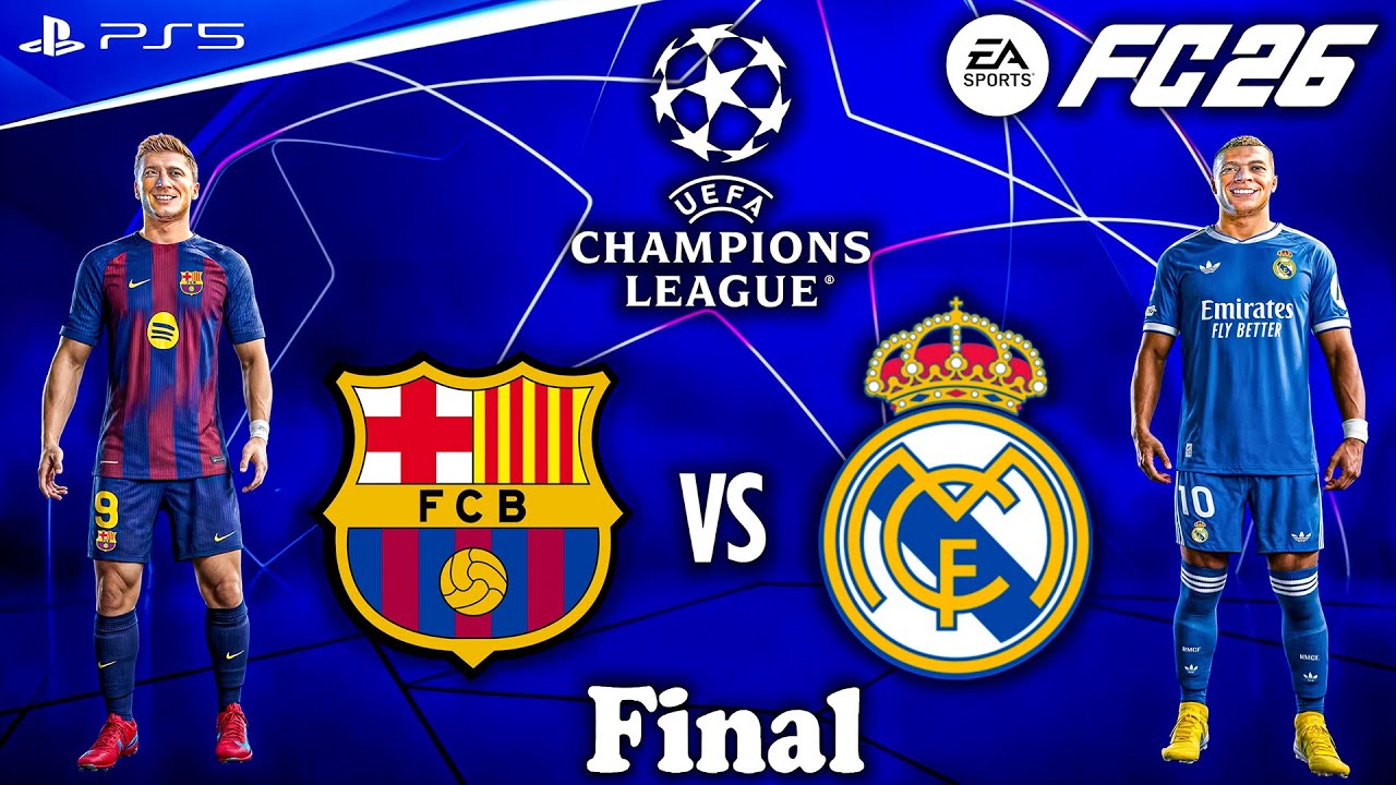 FC 26 - Barcelona vs. Real Madrid Ft. Williams, Haaland, | UEFA Champions League Final | PS5 [4K60]