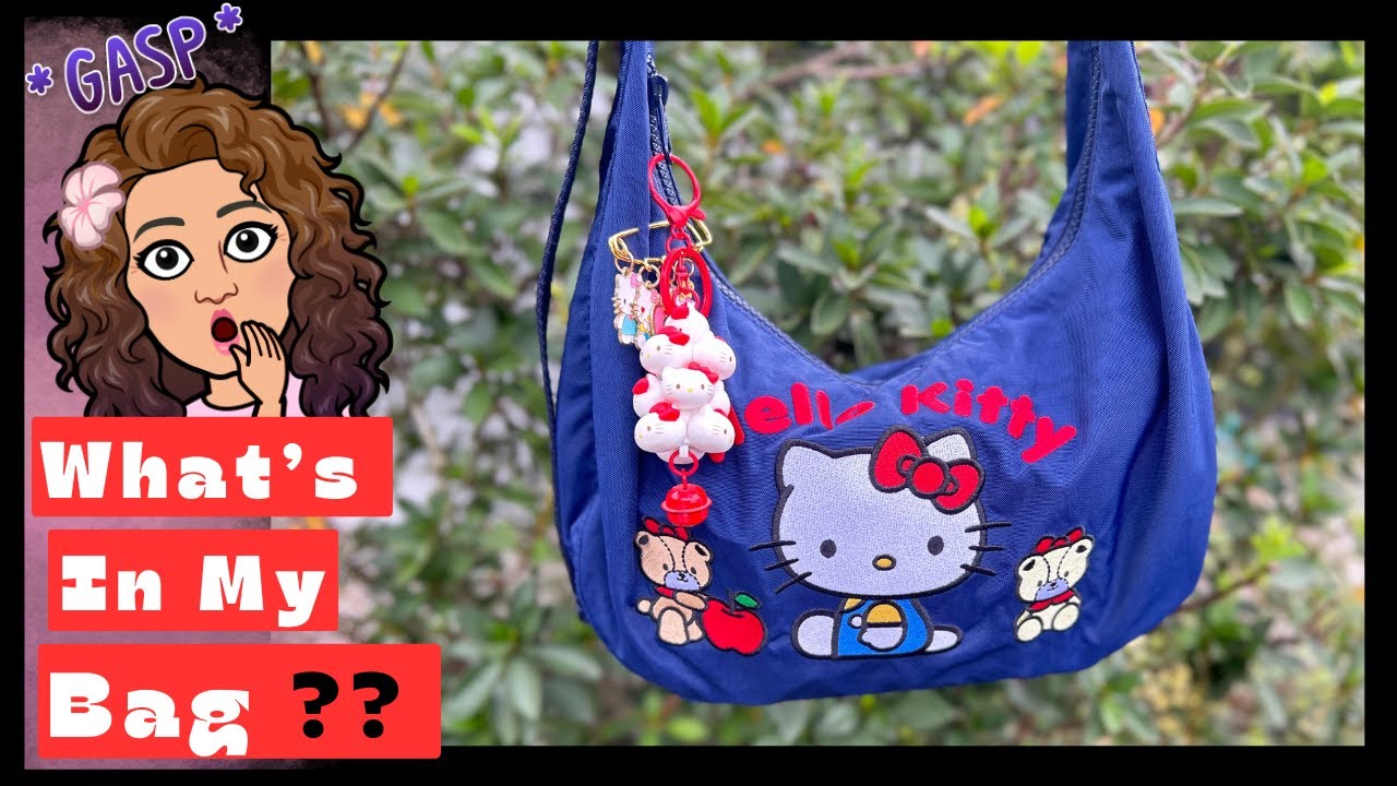 Что в моей сумке? 🎀✨ Сумка Baggu Hello Kitty Crescent | MINISO Haul