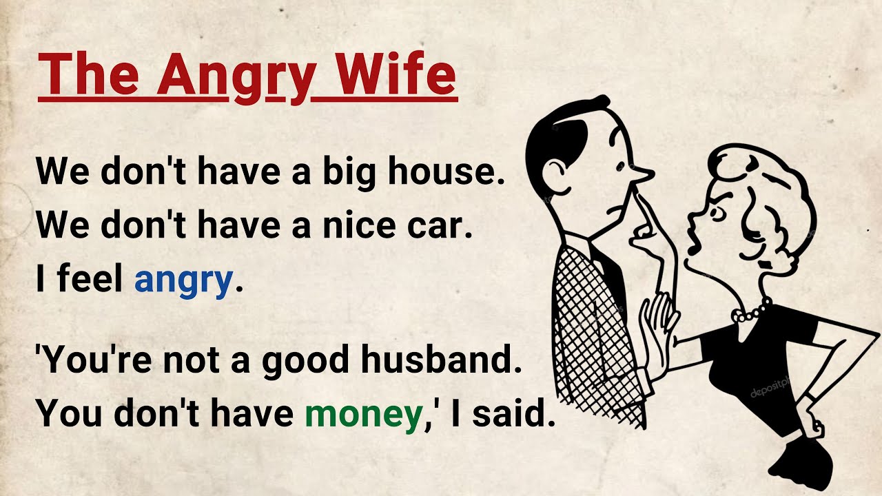 Learn English through Stories Level 3 ⭐ The Angry Wife - Improve your English | English Audio Story