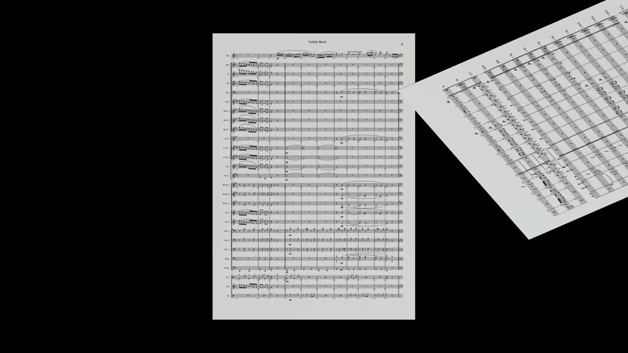 Turkish march - Rondo alla Turca - Concert band - Harmonie - Sheet music