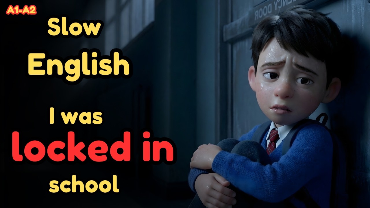 I Was Locked Inside My School After Everyone Left | Slow English Story for Beginners (A1–A2)