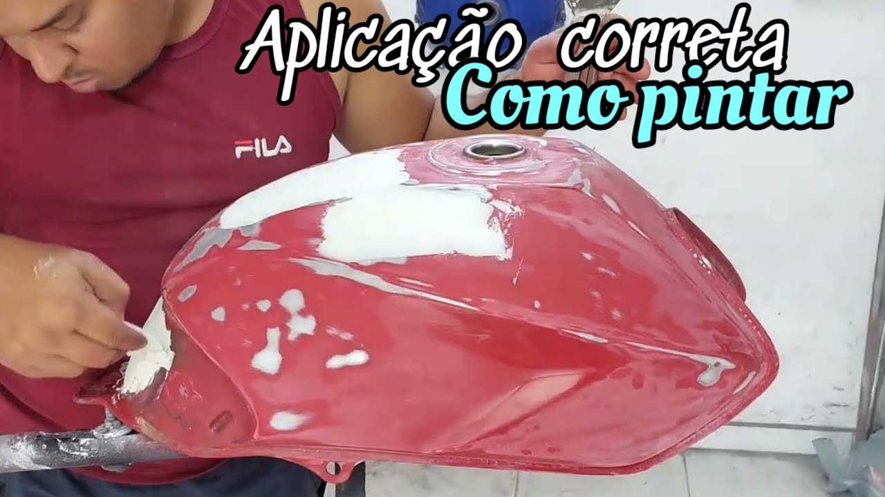 como pintar tanque de moto aplicação do verniz espelhado
