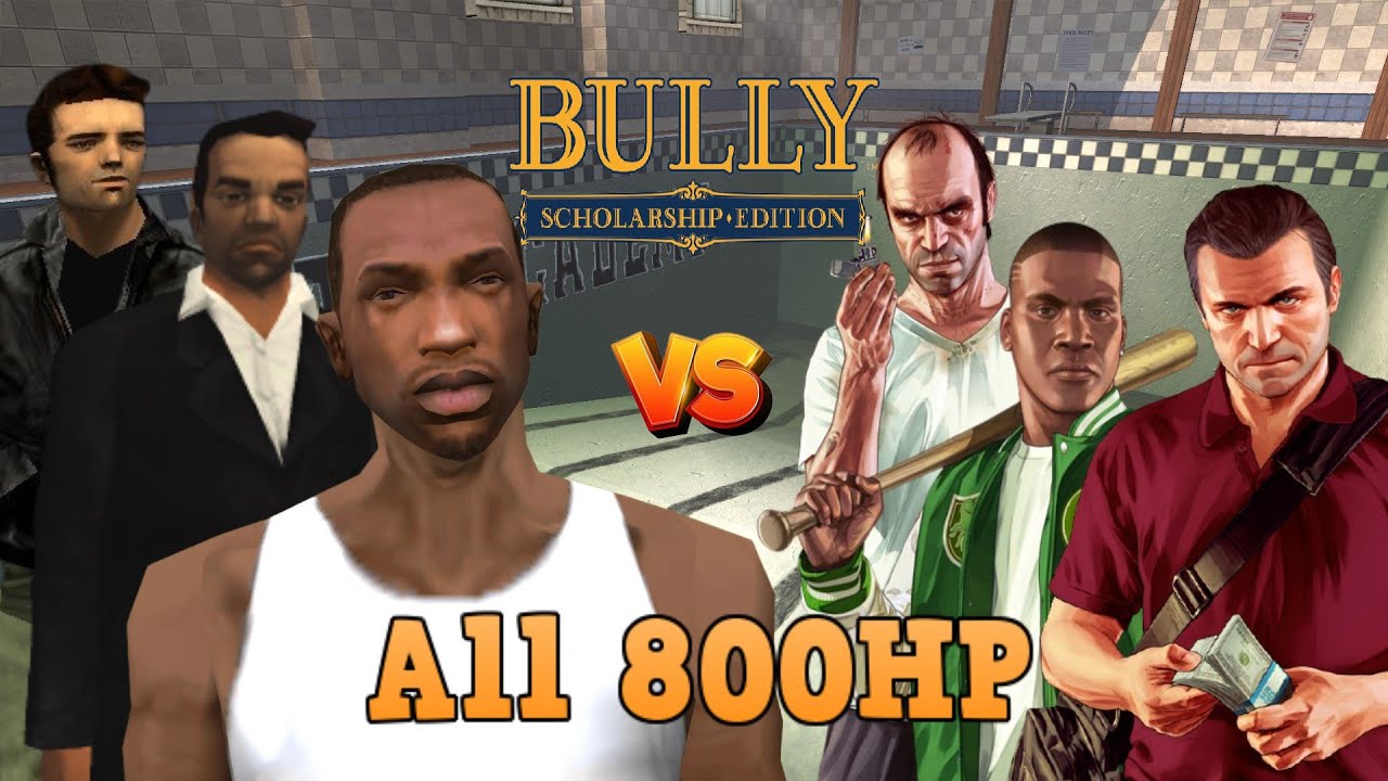 Bully SE GTA Fight: Клод, Тони С. и CJ против Тревора П., Майкла и Франклина | 5 раундов!