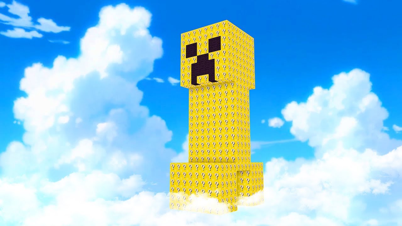 &Uuml;BERLEBEN AUF 1 LUCKY BLOCK CREEPER IN MINECRAFT!