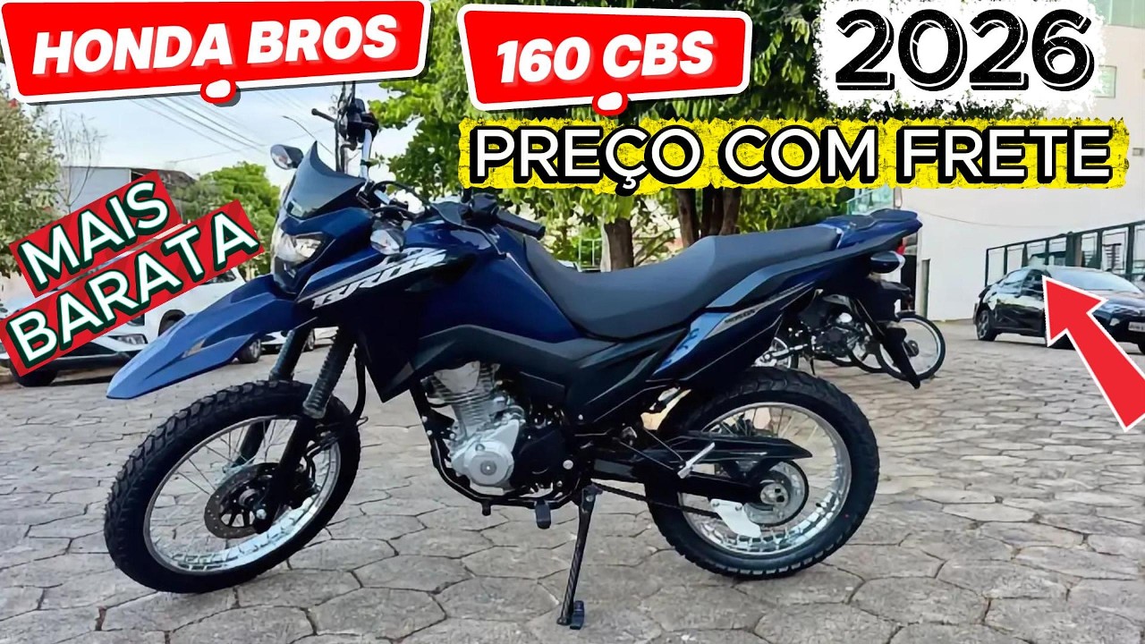 🚀 Nova HONDA BROS 2026 AZUL: Preço SUBIU ou DESCEU? Confira AQUI!