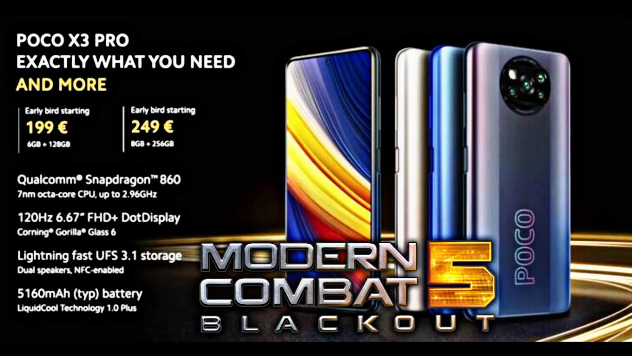 MODERN COMBAT 5! TEST📲(POCO X3 PRO)🔥FULL GRAPHIC/60/90/120FPS🔥