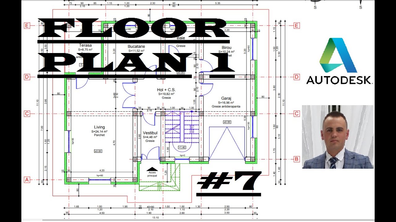 Proiect Casa in AutoCAD #7 (Plan Etaj) / House Project in AutoCAD #7 (Floor Plan)