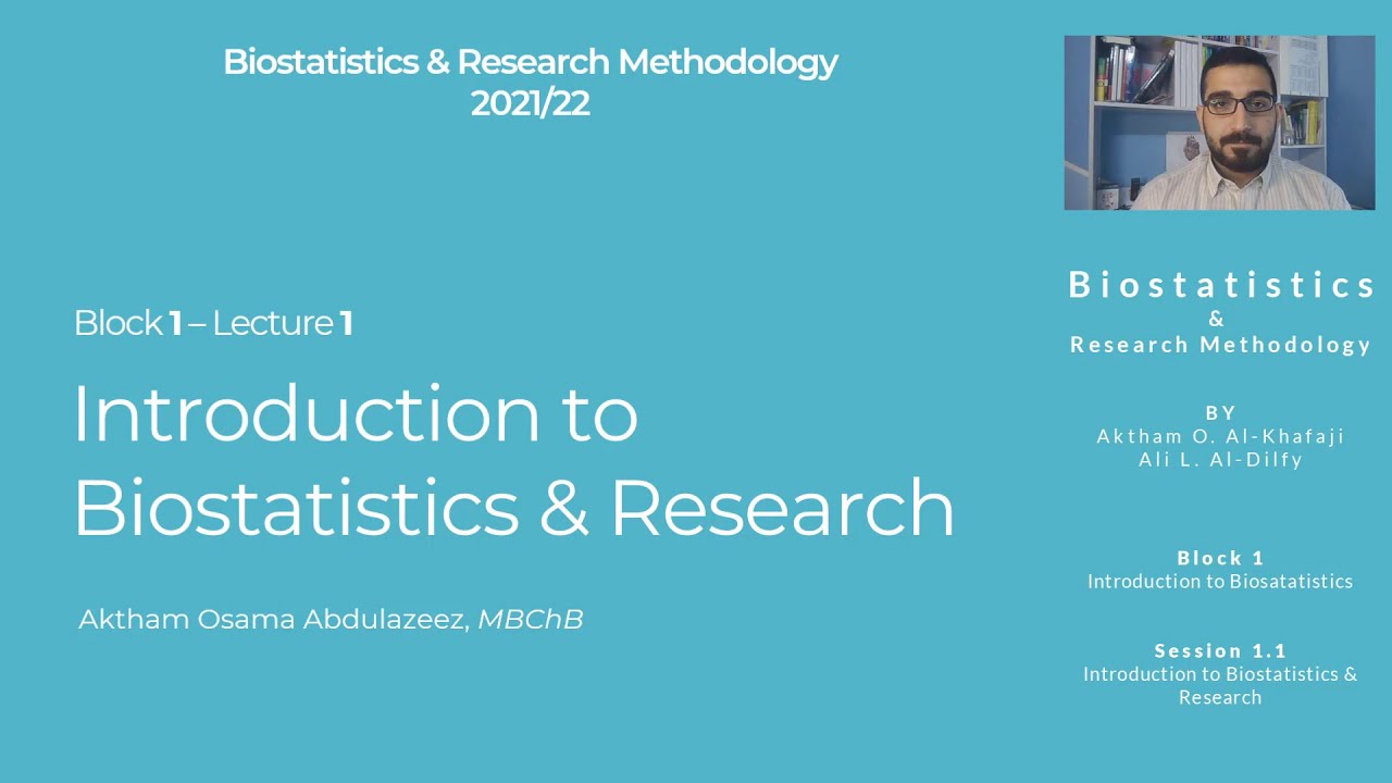 1.1 Introduction to Biostatistics & Research | FREE Biostatistics & Research Methodology Course