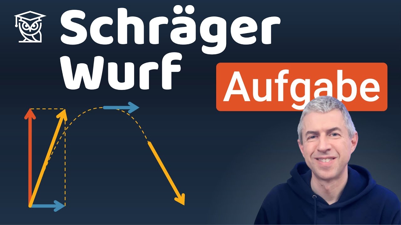 Schräger Wurf: Wurfweite & maximale Höhe berechnen | Physik-Aufgabe (Kinematik)