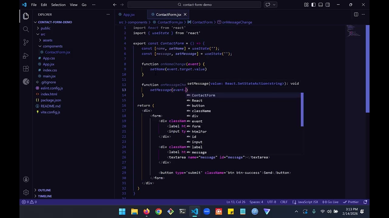 Day2 week 2 contact form
