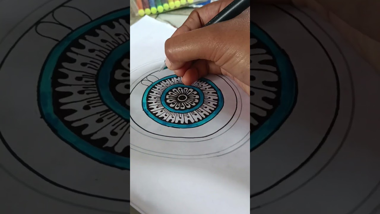 Draw with me🎀🌼easy mandala art