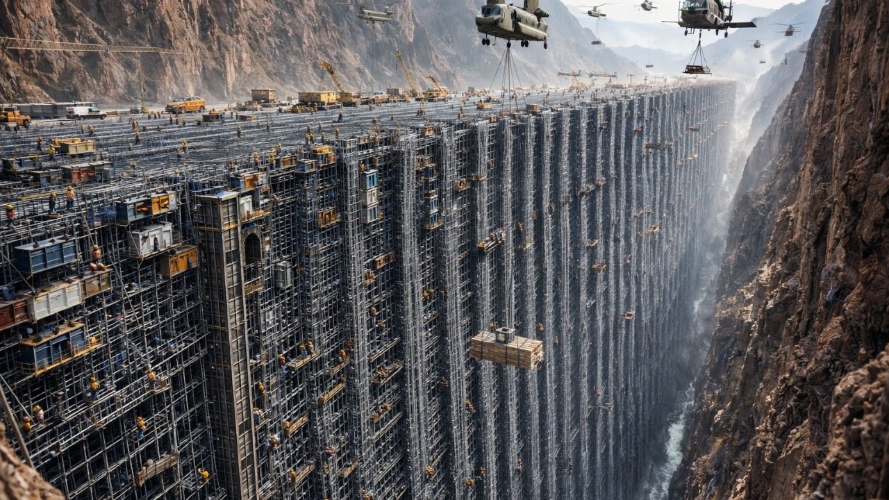 Como Eles Reconstroem a Barragem Mais Perigosa? Você Não Vai Acreditar Nessas Máquinas
