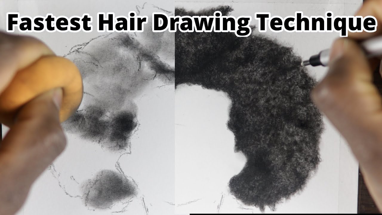 How I Draw Realistic Hair FASTER || Time-lapse Drawing Tutorial ||