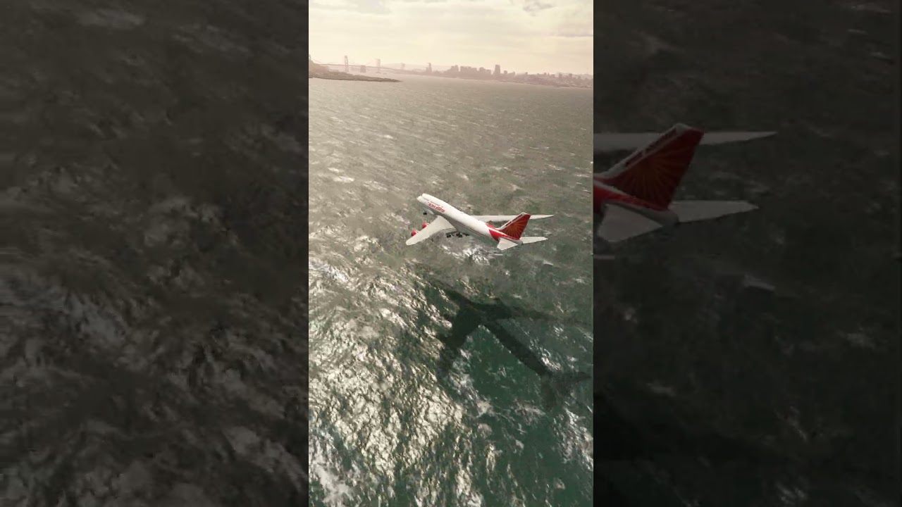 SCARY LANDING boeing 747 Air India .RP #shorts