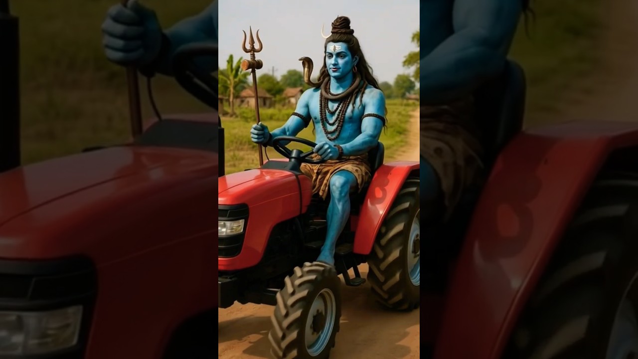 Shivji on Tractor❣️ | Divine Desi Vibes 🚜🕉️ | 