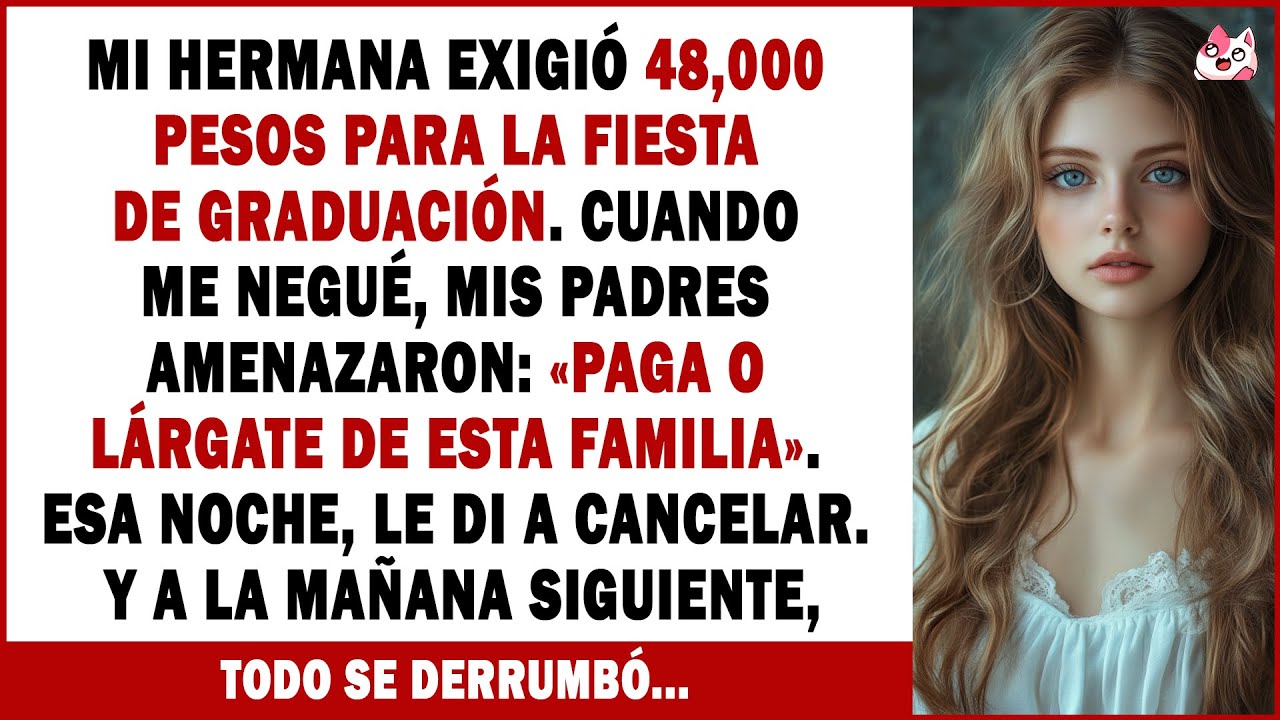 Mi Hermana Exigió 48,000 pesos Para El Baile De Graduación. Cuando Me Negué, Mis Padres...