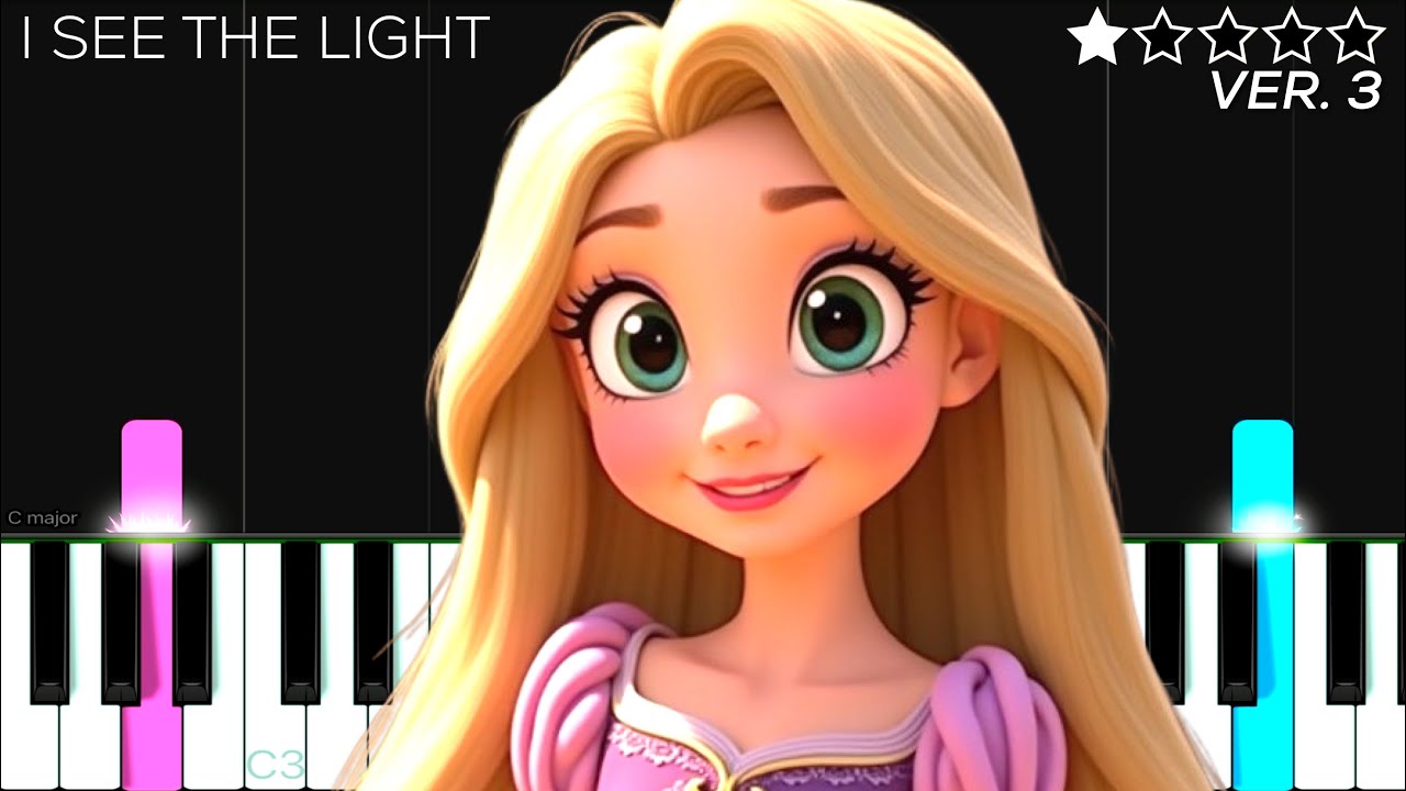 Disney - Tangled - I See The Light | EASY Piano Tutorial