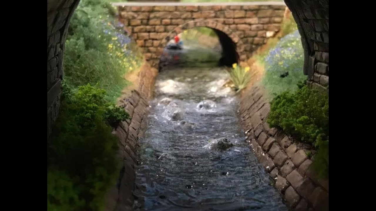 Modelleisenbahn Spur H0/1:87-Teil 26 Fluss Gestaltung mit Noch Water Drops