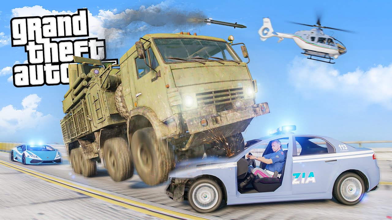 SCAPPO dalla POLIZIA con le AUTO MILITARI su GTA 5!