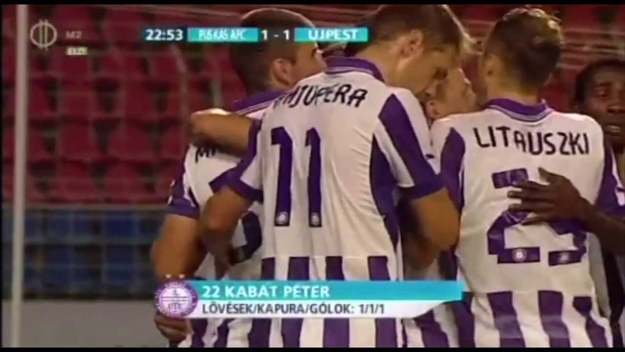 Kabát Péter gólja a Puskás Akadémia-Újpest FC meccsen