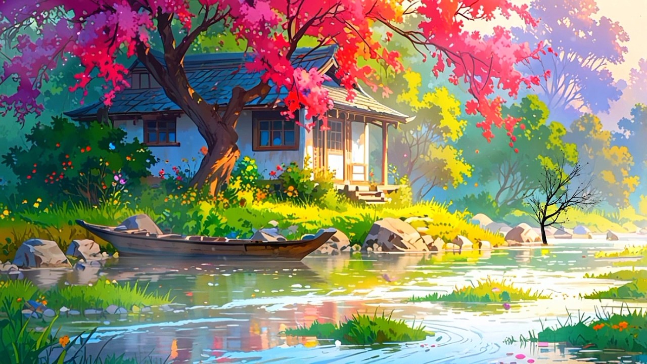 Peaceful Relaxing Piano with Water Sounds - Sleep Music, Stress Relief Music, Stop Overthingking