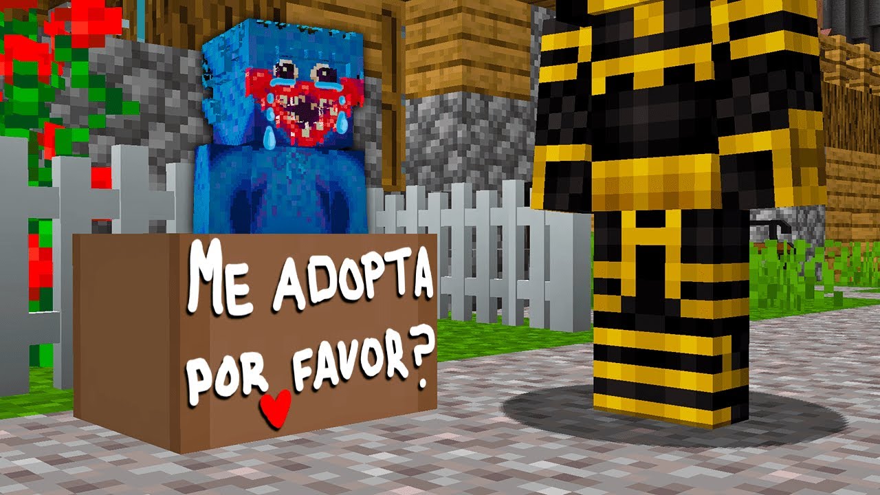 NADIE QUIERE ADOPTAR A HUGGY WUGGY EN MINECRAFT 😭