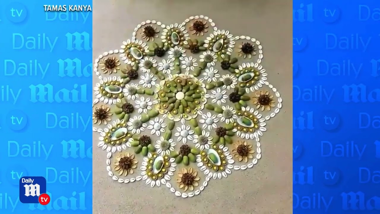 K&aacute;nya Tam&aacute;s-Land art mandala Daily Mail tv