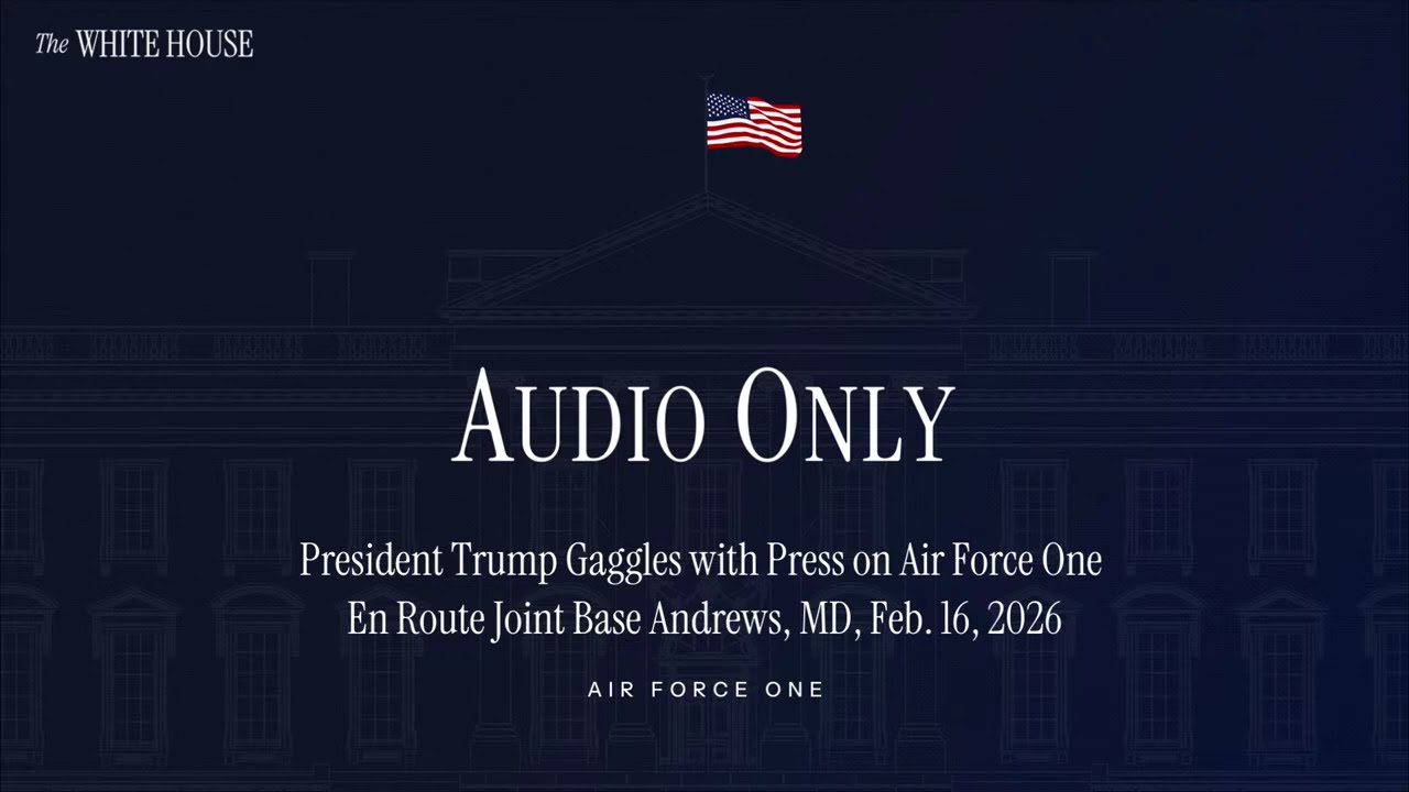 President Trump Gaggles with Press on Air Force One En Route Joint Base Andrews, MD, Feb. 16, 2026