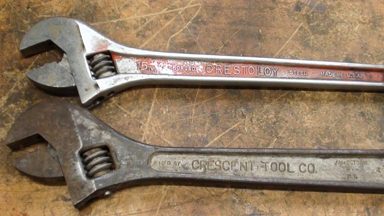 Crescent vs Crestoloy Adjustable WrenchesTIPS 578 tubalcain